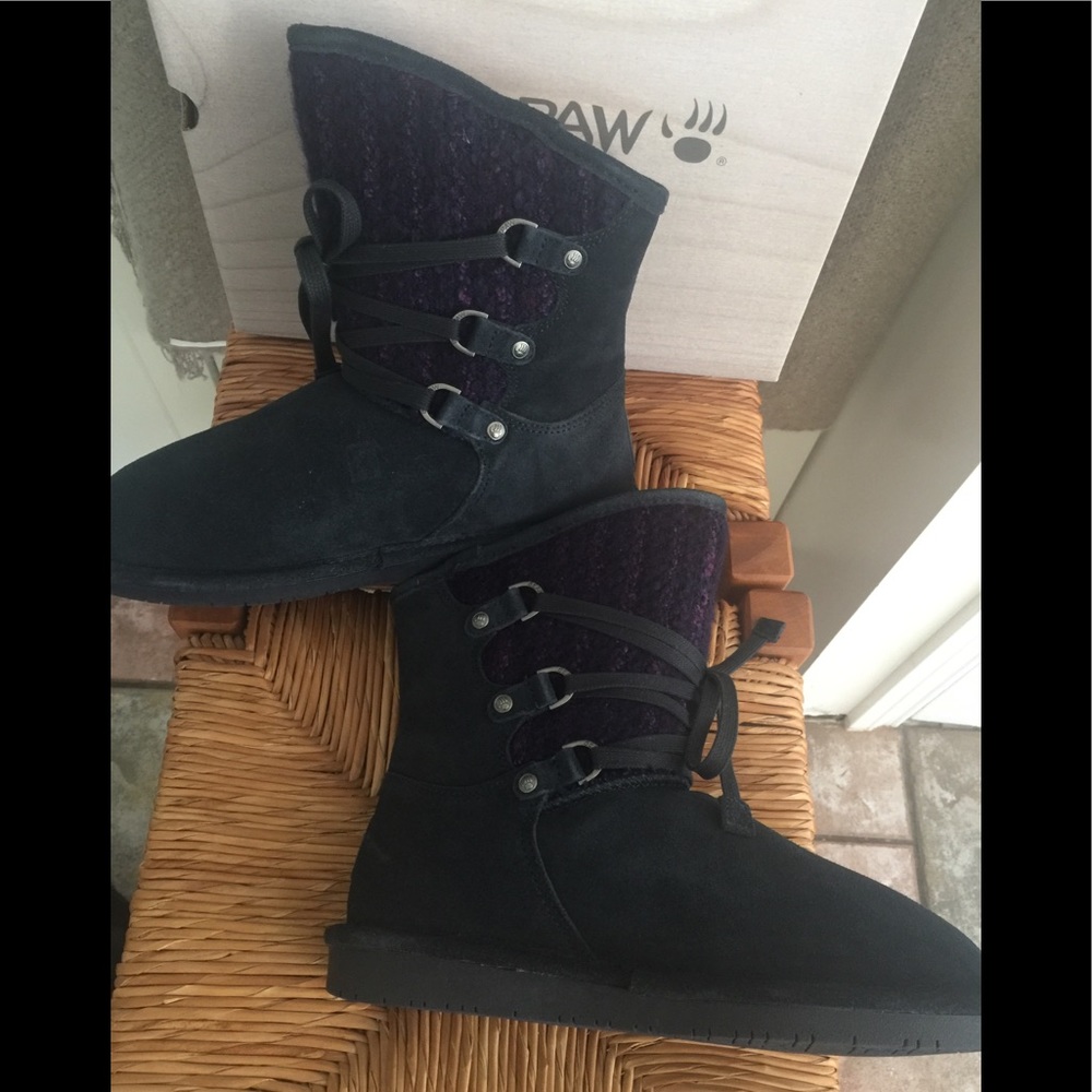 NEW NAVY AND PURPLE WINTER BOOTS